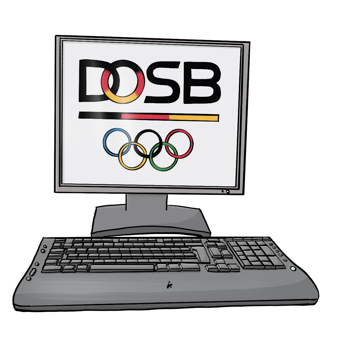 Ein Laptop mit der geöffneten Website des DOSB